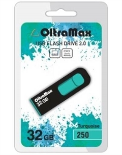 Накопитель USB 2.0 32GB OM-32GB-250-Turquoise 250, бирюзовый Oltramax