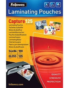 Пленка FS-53063 125 мкм, Credit Card (54х86 мм), 100 шт., глянцевая Fellowes