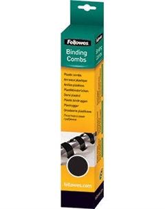 Пружина FS-53303 пластиковая, 6 мм. черный, 25 шт Fellowes