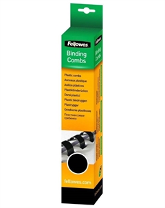 Пружина FS-53323 пластиковая, 16 мм. черный, 25 шт Fellowes