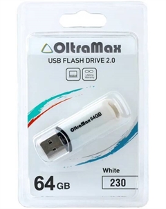 Накопитель USB 2.0 64GB OM-64GB-230-White 230 белый Oltramax