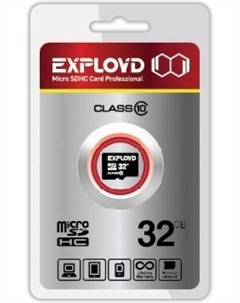 Карта памяти 32GB EX0032GCSDHC10-W/A-AD microSDHC Class 10 без адаптера Exployd