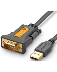 Кабель CR104 20222_ USB-A 2.0 / DB9 RS-232, 2 м, серый Ugreen