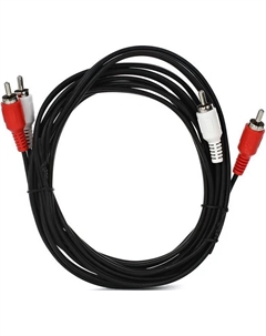 Кабель VAV7158-5M соединительный 2xRCA (M)=>2xRCA (M), черный 5м Vcom