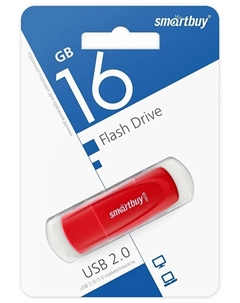 Накопитель USB 2.0 16GB SB016GB2SCR Scout красный Smartbuy
