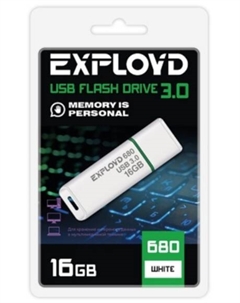 Накопитель USB 3.0 16GB EX-16GB-680-White 680 белый Exployd