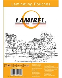 Пленка LA-78662 для ламинирования Lamirel А6, 125мкм, 100шт Fellowes