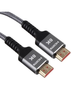 Кабель интерфейсный HDMI-HDMI VCOM ACG859A-1.0 19M/M,ver. 2.1 8KX60Hz (Econom) оплетка 1m Iopen
