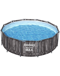 Каркасный бассейн Steel Pro Max, 366х122 см, 10250 л, фильтр-насос, лестница (561PZ BW) Bestway