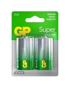 Батарейка Batteries Super G TECH 1,5 В LR20 D 2шт Gp