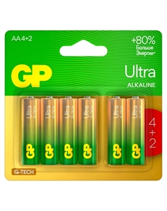 Батарейка Batteries Ultra G TECH 1,5 В LR6 АА 6шт Gp