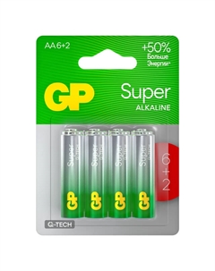 Батарейка Batteries Super G TECH 1,5 В LR6 АА 8шт Gp