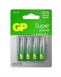 Батарейка Batteries Super G TECH 1,5 В LR6 АА 4шт Gp