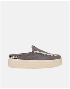 Женские сабо на платформе из замши с заклепками, темно-серый Hey dude