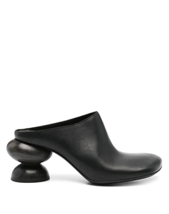 Мюли на скульптурном каблуке, черный Uma wang