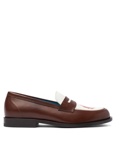 Мокасины, украшенные розами, коричневый Scarosso