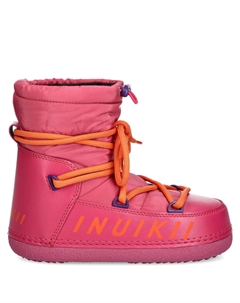 Женские ботинки текстильные со шнуровкой, розовый Inuikii