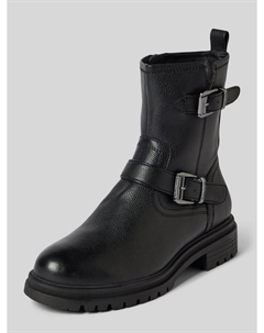 Кожаные ботинки с пряжкой, черный Tamaris