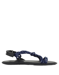 Веревочные сандалии на плоской подошве, синий Miu miu
