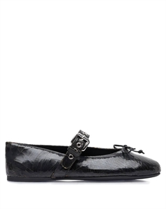 Кожаные балетки, черный Miu miu