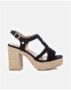 Женские эспадрильи на каблуке с застежкой на пряжке, чёрный Xti