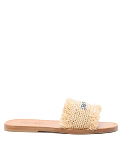 Шлепанцы с вышитым логотипом, нейтральный Dsquared2