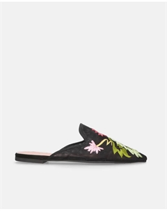 Женские мюли Ella в черной сетке с цветами, многоцветный Pretty ballerinas