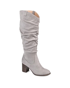 Сапоги Aneil с широким голенищем и высокими коленями в стиле вестерн, серый Journee