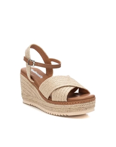 Женские эспадрильи на танкетке с застежкой на пряжке, бежевый Refresh