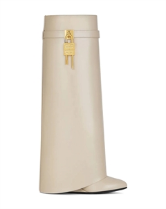 Ботинки Shark Lock из кожи 90 мм, нейтральный Givenchy