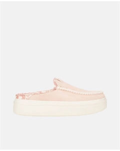 Женские сабо на платформе из замши с заклепками, цвет Rosa Hey dude