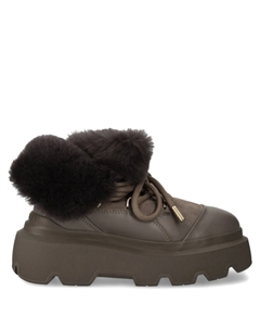 Женские ботинки Endurance кожаные с массивной подошвой, серо-коричневый Inuikii