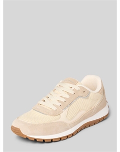 Низкие кеды из коровьей кожи с трикотажной вставкой, песочный Marc o'polo