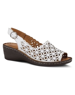 Босоножки Belizana с открытым носком на танкетке, белый Spring step