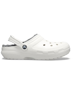 Сабо унисекс Classic Lined Clog, белый/серый Crocs