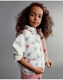 Жилет с цветочным принтом, многоцветный Сфера