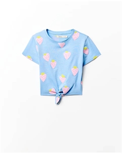 Футболка с узлом, синий Сфера