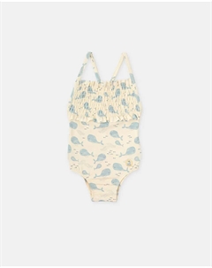 Купальник для девочки с принтом желтой рыбы, жёлтый Tutto piccolo