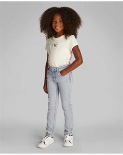 Джинсы обтягивающего кроя для девочек, синий Calvin klein