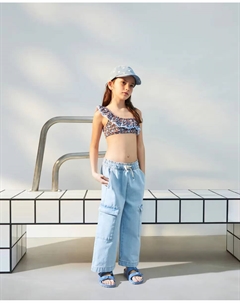 Бикини для девочки ассиметричная коллекция Kids, синий El corte inglés