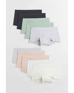 Комплект из 10 боксеров, светло-зеленый/светло-серый меланж H&m