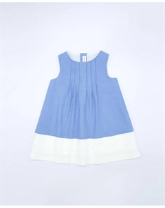 Двухцветное платье без рукавов для девочки, синий Fina ejerique