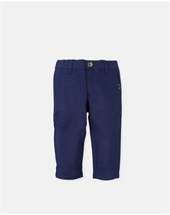 Брюки для мальчиков из однотонной ткани габардин, тёмно-синий Tutto piccolo