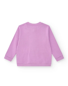 Девичий свитшот с передними карманами и молнией, сиреневый Tuc tuc