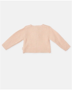 Жакет трикотаж для девочек с круглым вырезом и застежкой на пуговицы, цвет Rosa Tutto piccolo