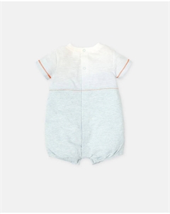 Комбинезон для мальчиков с коротким эффектом 2 в 1 фарфорового цвета, голубой Tutto piccolo