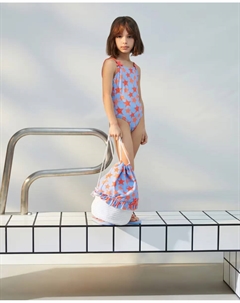 Девичий купальник с морскими звездами Kids, синий El corte inglés