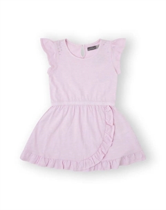 Платье для девочки из хлопка розового цвета с рюшами, цвет Rosa Canada house