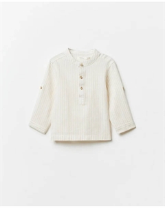 Льняная хлопчатобумажная рубашка, бежевый Сфера