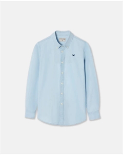 Классическая джинсовая рубашка для мальчиков с длинными рукавами, голубой Silbon